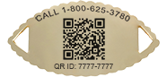 QR Code Figaro Elite Medical ID Bracelet 14k Gold, Red, pemblem image number 0